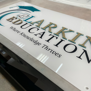 Over-sized signs Over-sized signs